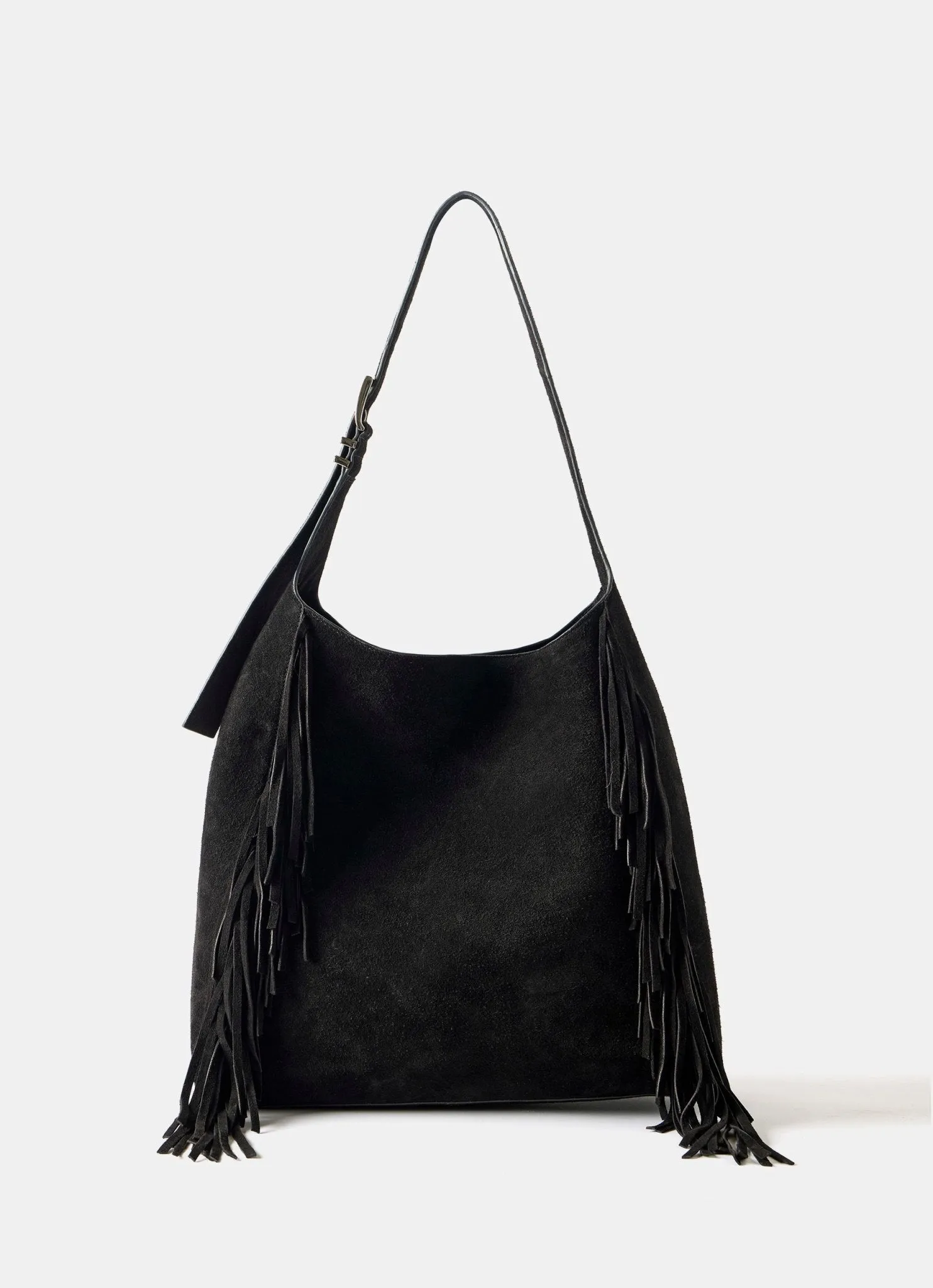 Black Suede Fringed Bag sold by Mint Velvet product image thumbnail 3