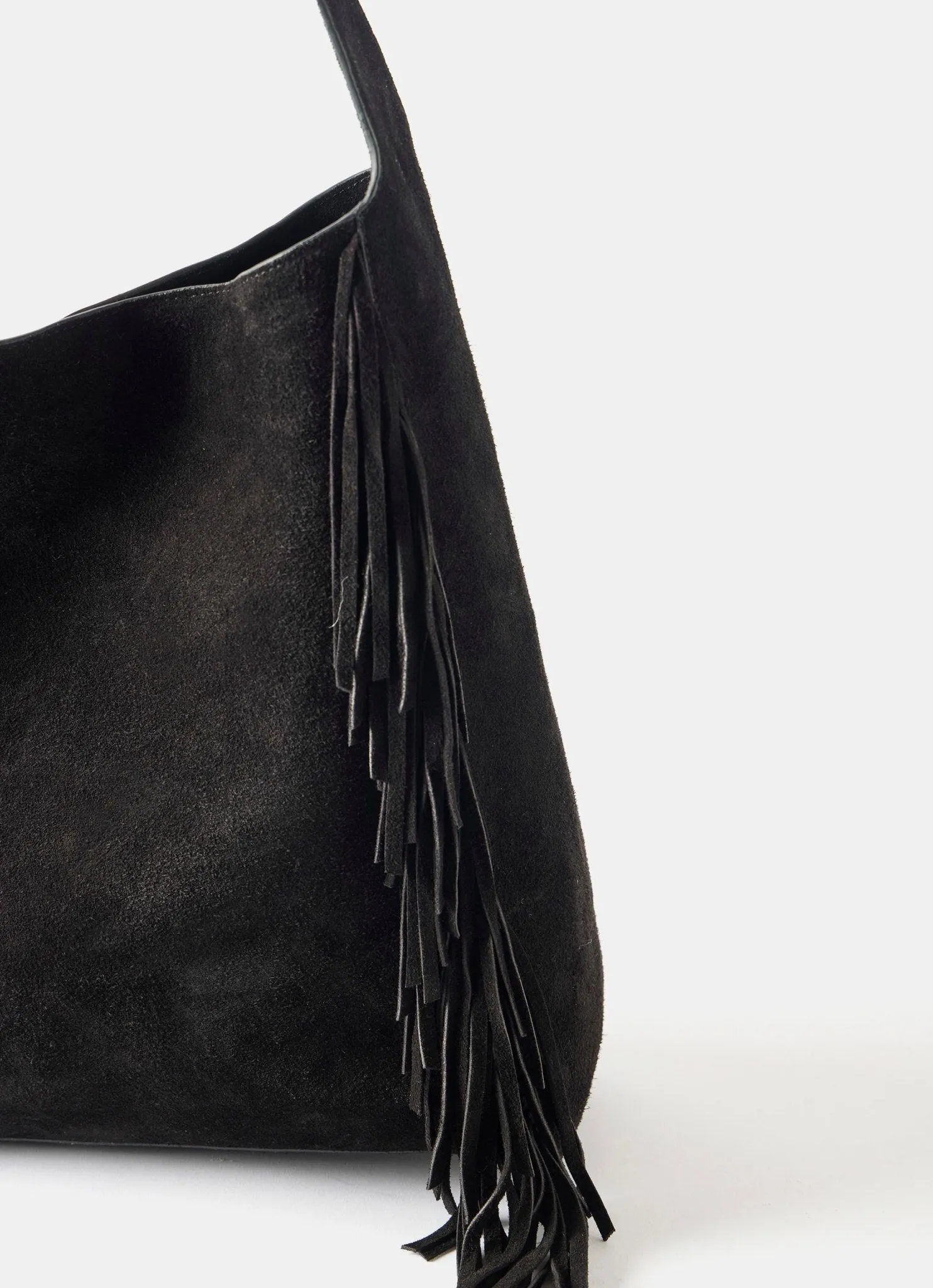 Black Suede Fringed Bag sold by Mint Velvet product image thumbnail 4