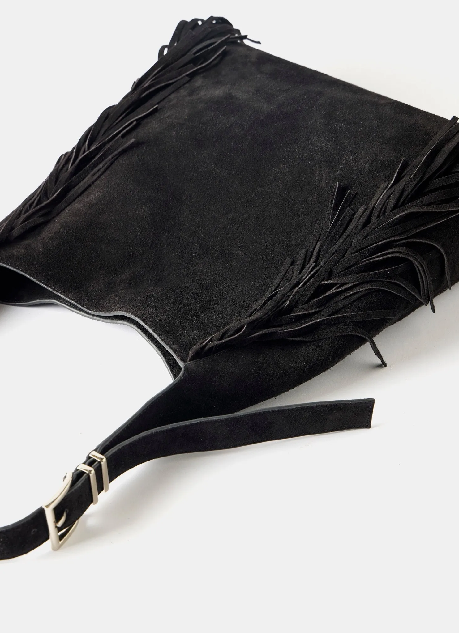Black Suede Fringed Bag sold by Mint Velvet product image thumbnail 5