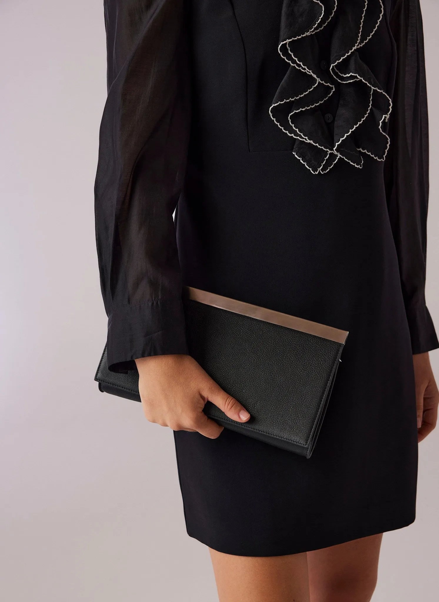 Black Organza Ruffle Mini Dress sold by Mint Velvet product image thumbnail 5