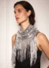 Silver Metallic Sequin Fringe Scarf sold by Mint Velvet