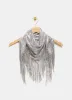 Silver Metallic Sequin Fringe Scarf sold by Mint Velvet