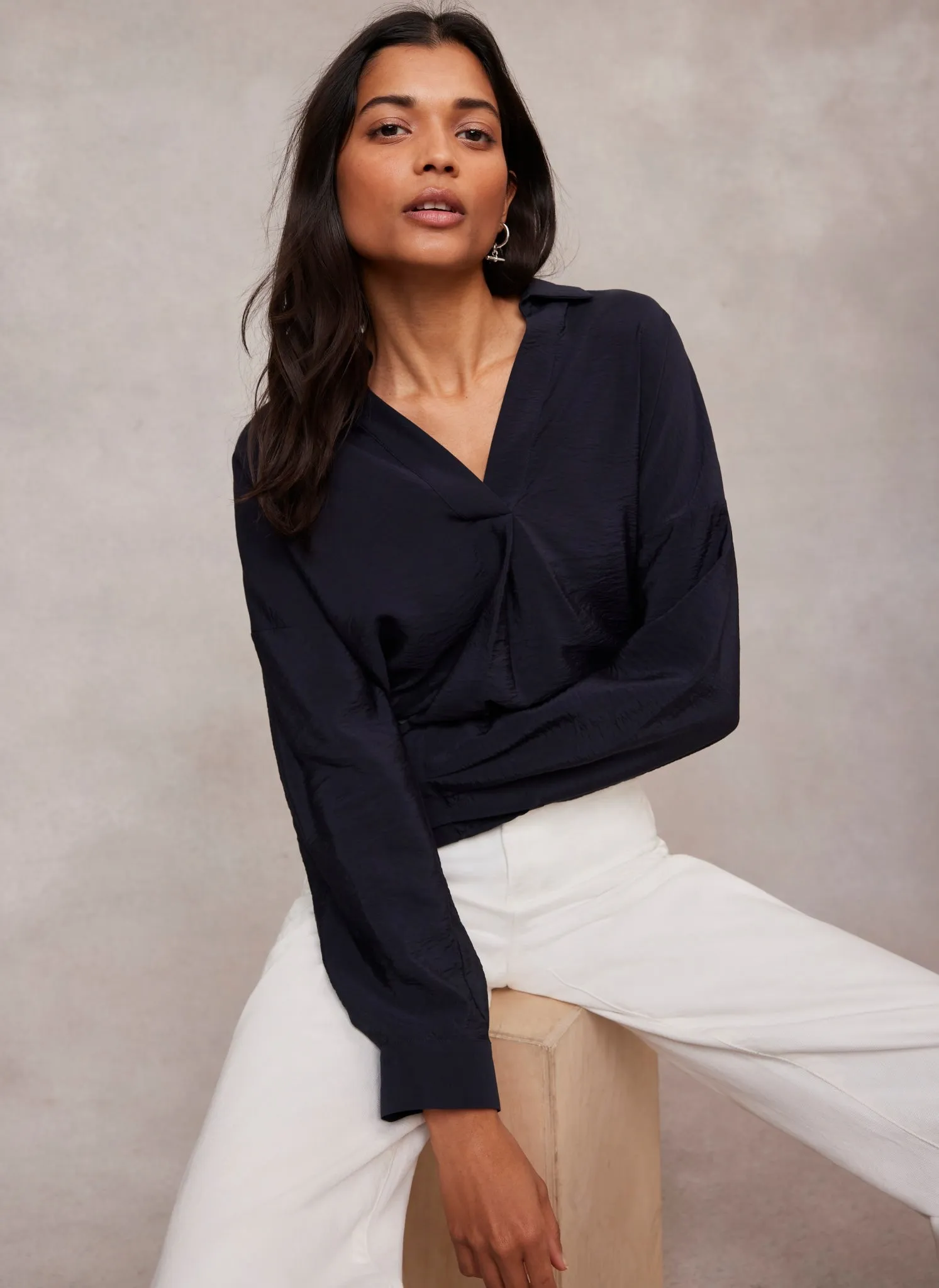 Navy Throw On Shirt sold by Mint Velvet product image thumbnail 5