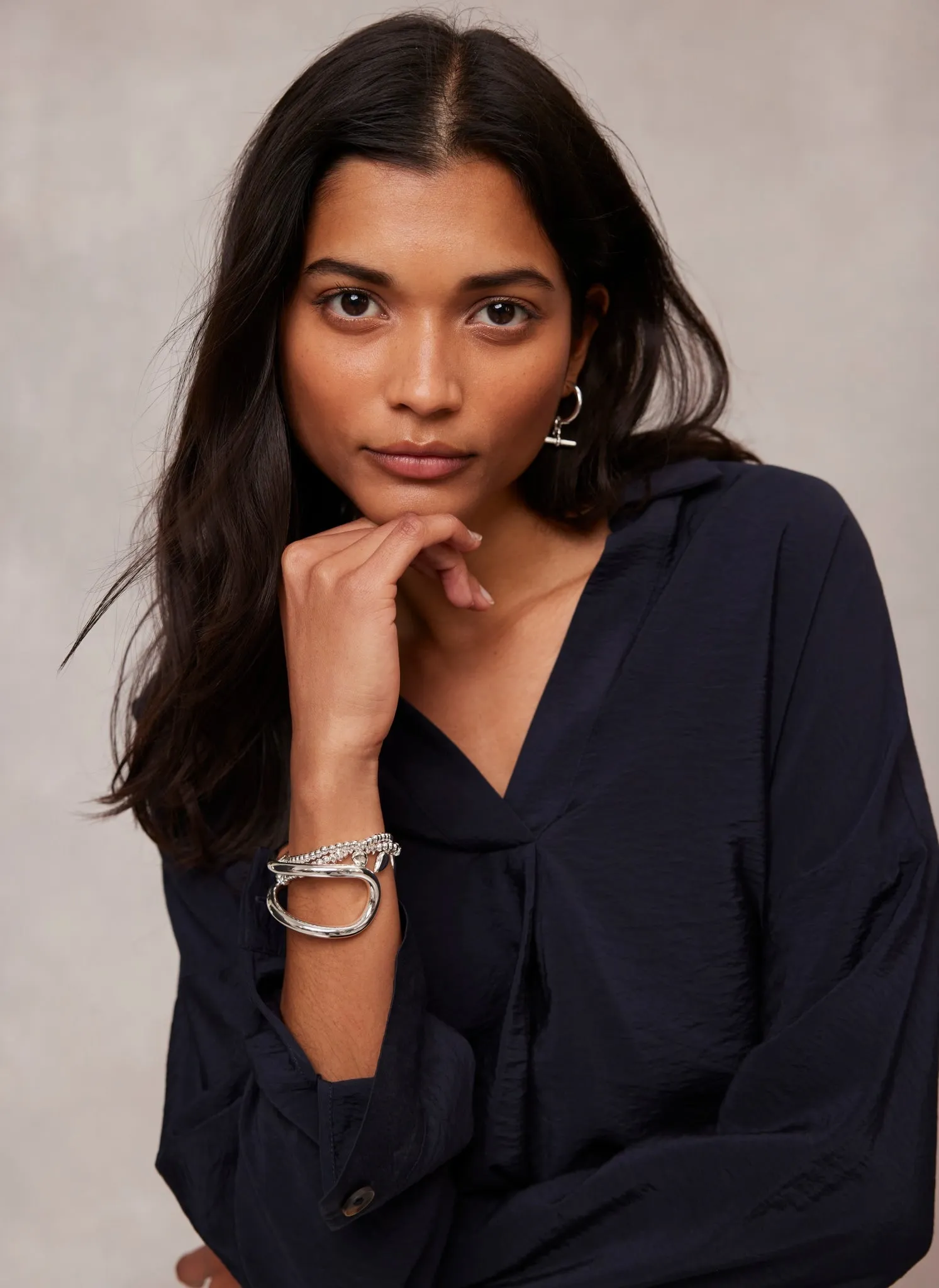 Navy Throw On Shirt sold by Mint Velvet product image thumbnail 4