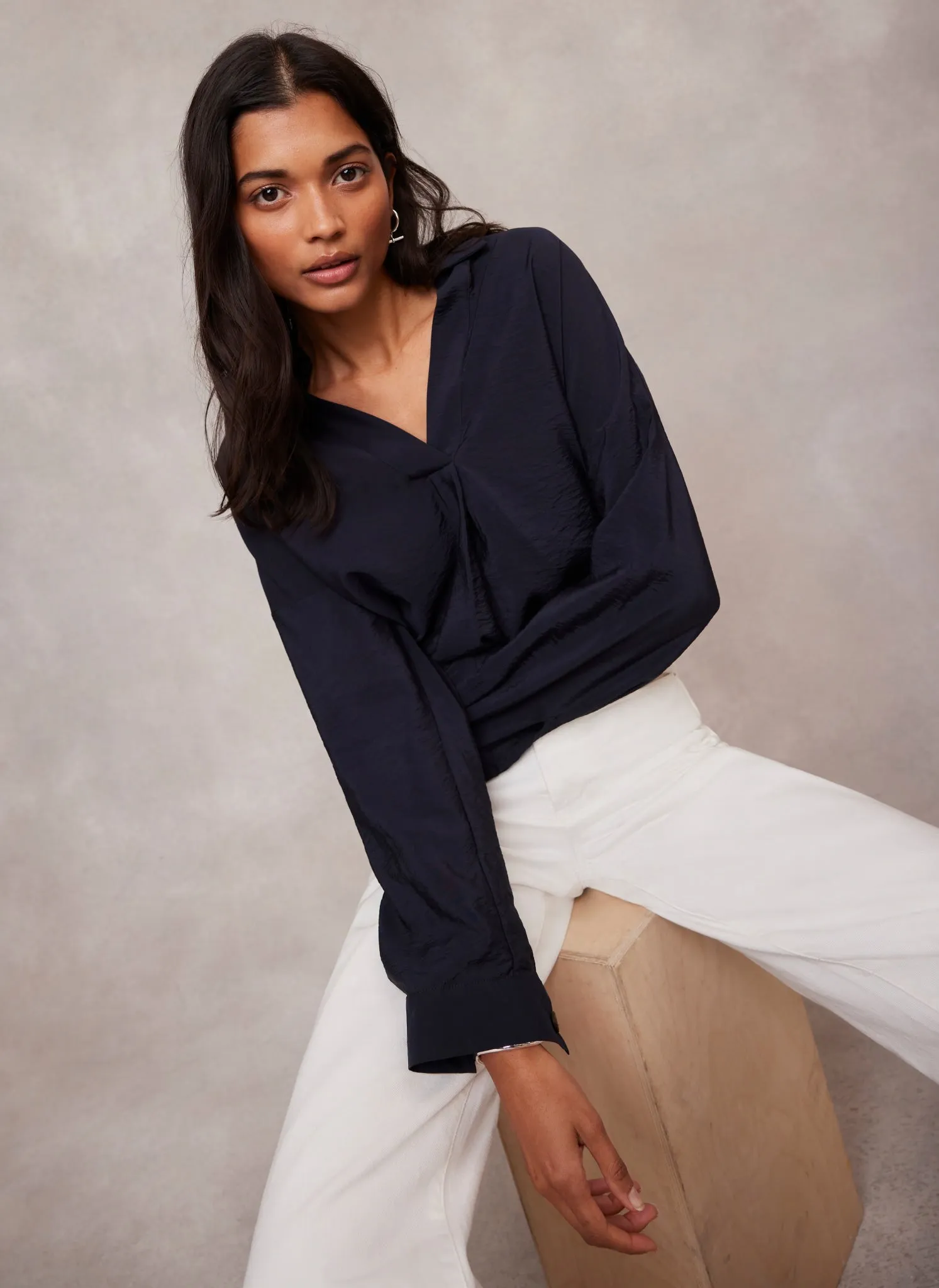 Navy Throw On Shirt sold by Mint Velvet product image thumbnail 2