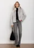 Grey Faux Fur Cropped Jacket sold by Mint Velvet