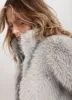 Grey Faux Fur Cropped Jacket sold by Mint Velvet