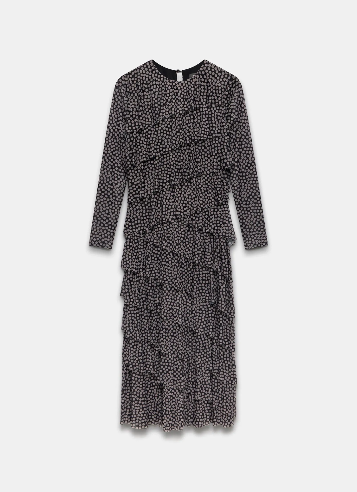 Black Spot Print Ruffle Midi Dress sold by Mint Velvet product image thumbnail 5