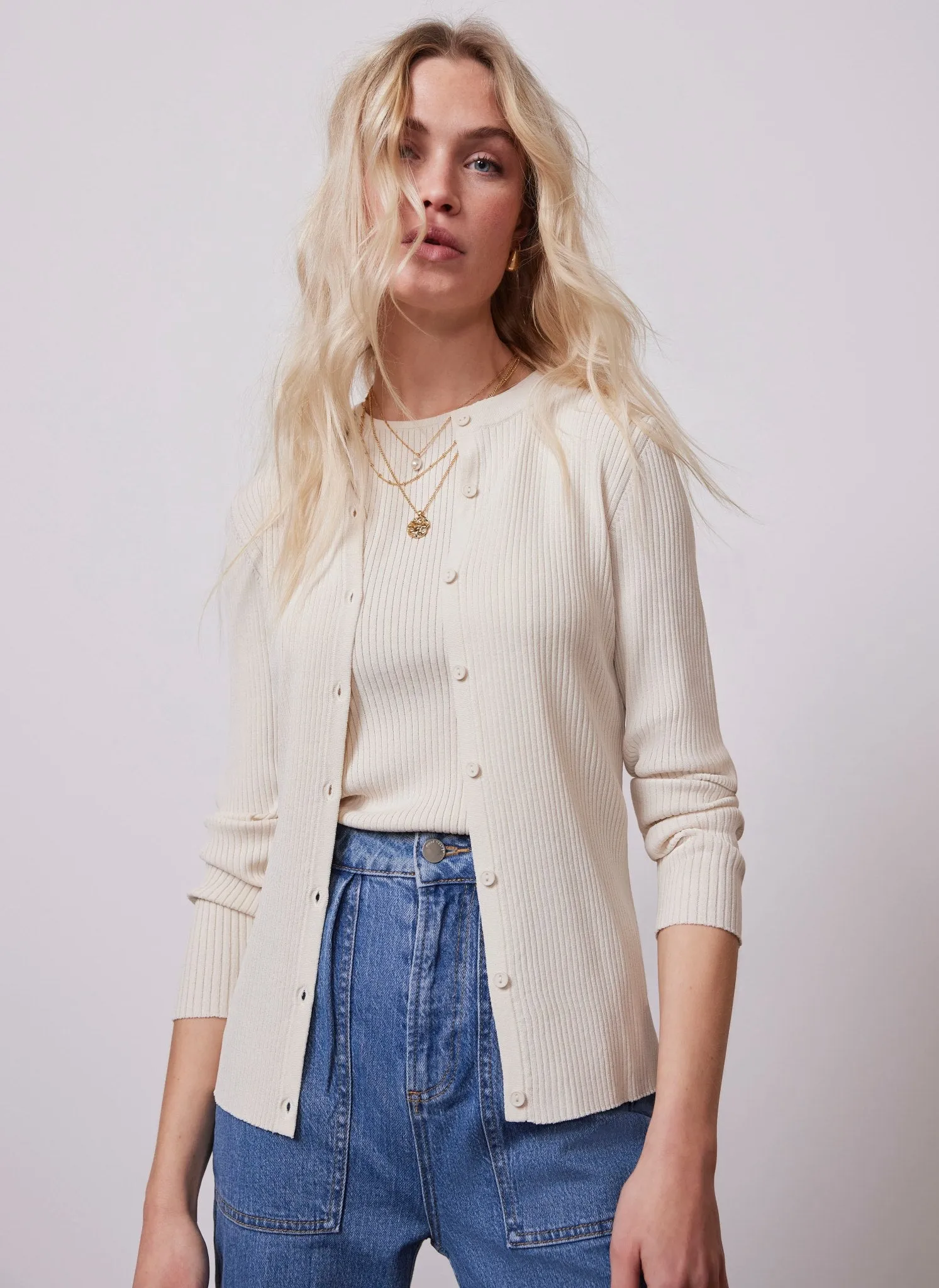 Cream Ribbed Sleeveless Top sold by Mint Velvet product image thumbnail 4