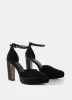 Black Velvet Platform Heels sold by Mint Velvet