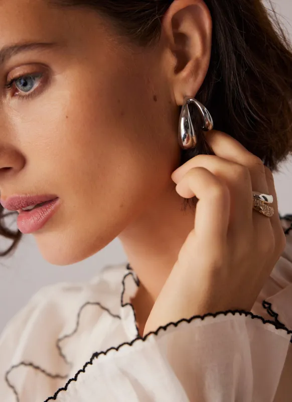 Silver Tone Teardrop Earrings sold by Mint Velvet