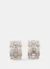 Silver Tone Crystal Baguette Earrings sold by Mint Velvet