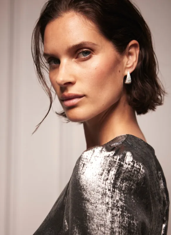 Silver Tone Sparkle Earrings sold by Mint Velvet