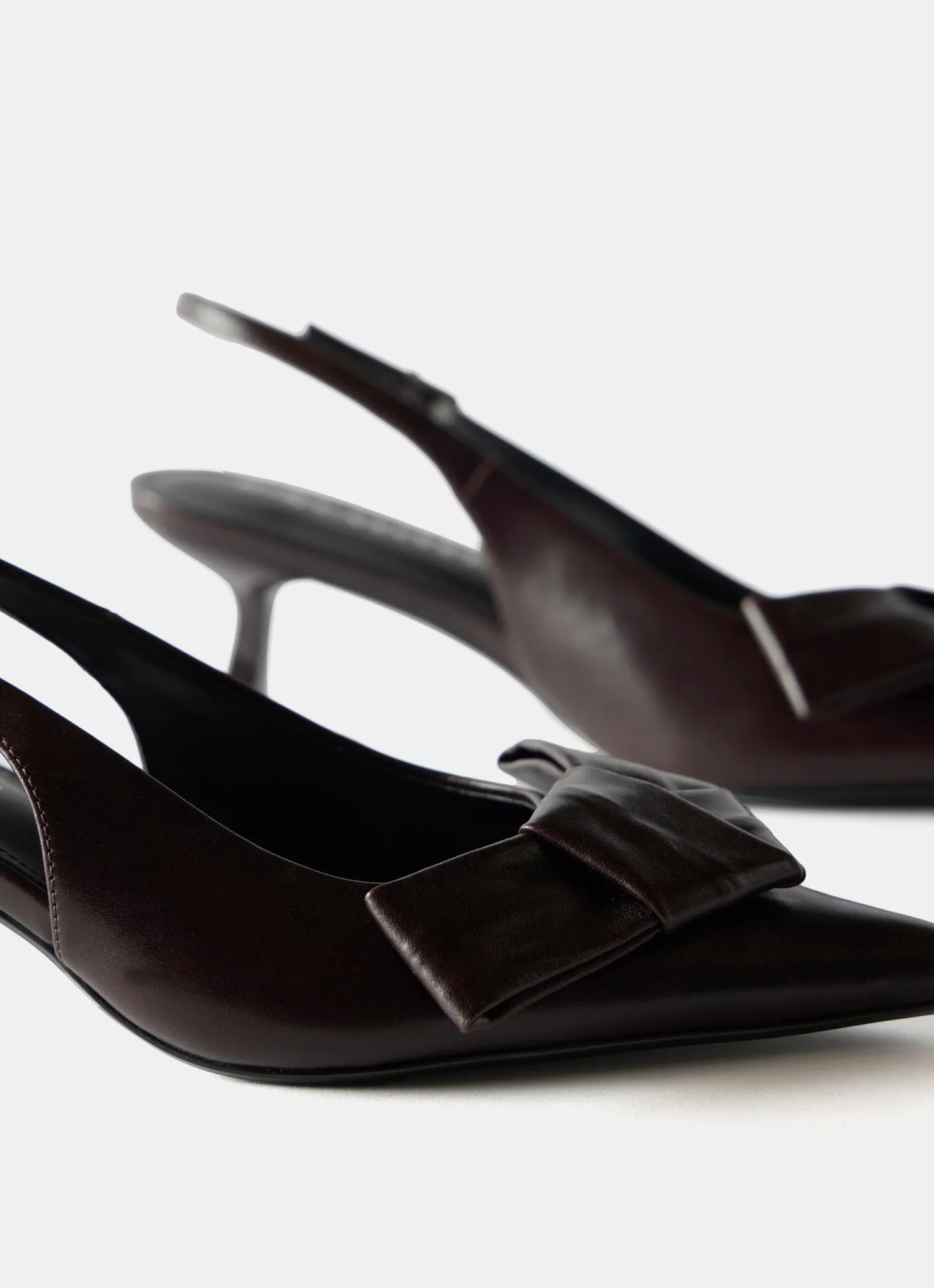 Burgundy Slingback Kitten Heels sold by Mint Velvet product image thumbnail 3