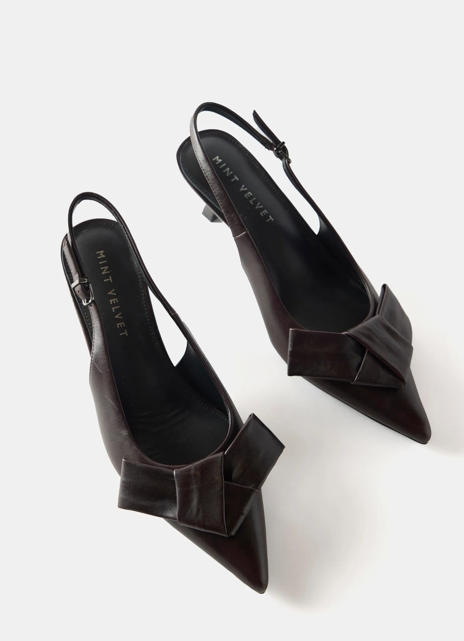 Burgundy Slingback Kitten Heels sold by Mint Velvet product image thumbnail 4