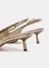 Gold Slingback Kitten Heels sold by Mint Velvet