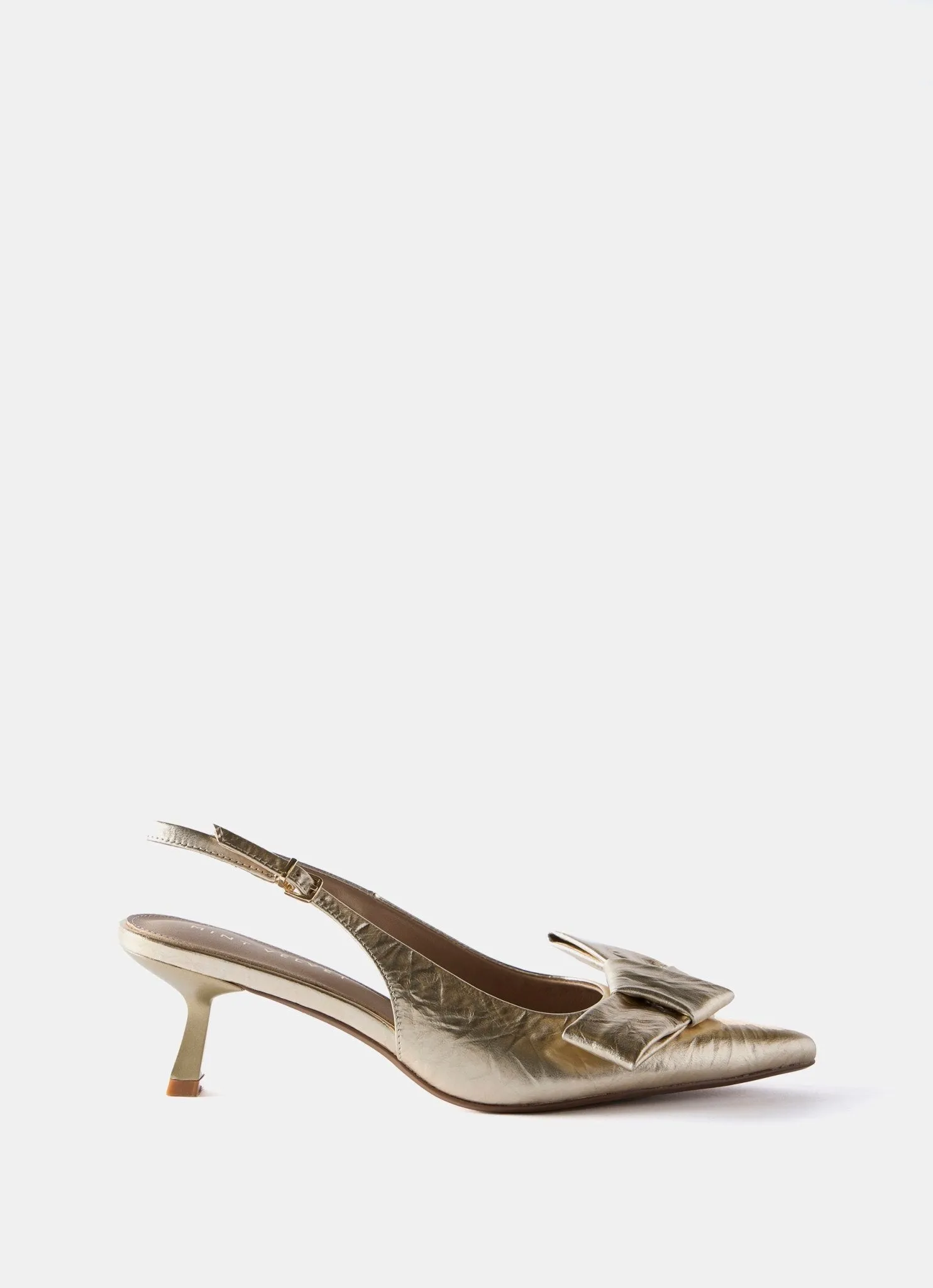 Gold Slingback Kitten Heels sold by Mint Velvet product image thumbnail 2