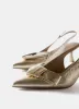 Gold Slingback Kitten Heels sold by Mint Velvet