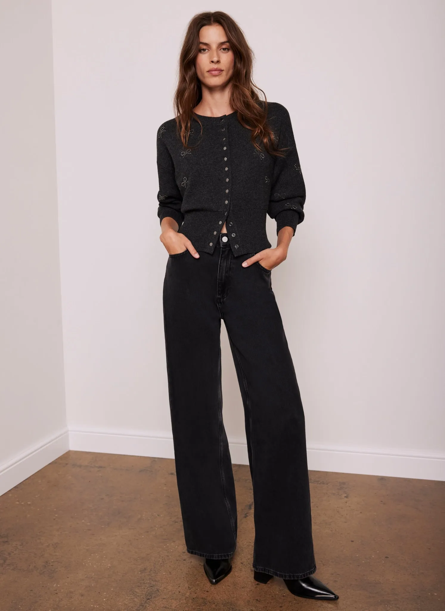 Grey Cotton Blend Bow Detail Cardigan sold by Mint Velvet product image thumbnail 4