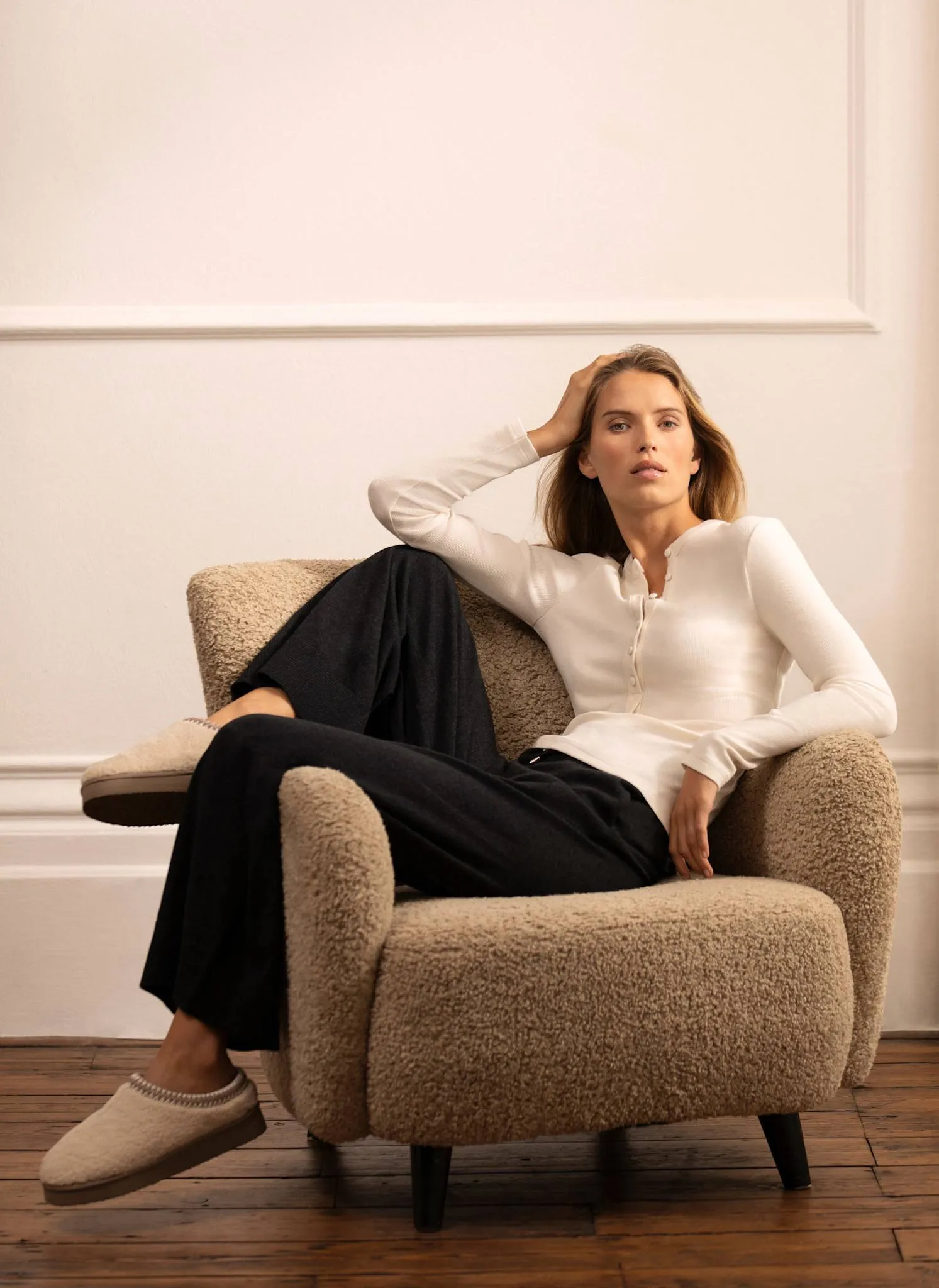 Dark Grey Cotton Blend Wide Joggers sold by Mint Velvet product image thumbnail 2