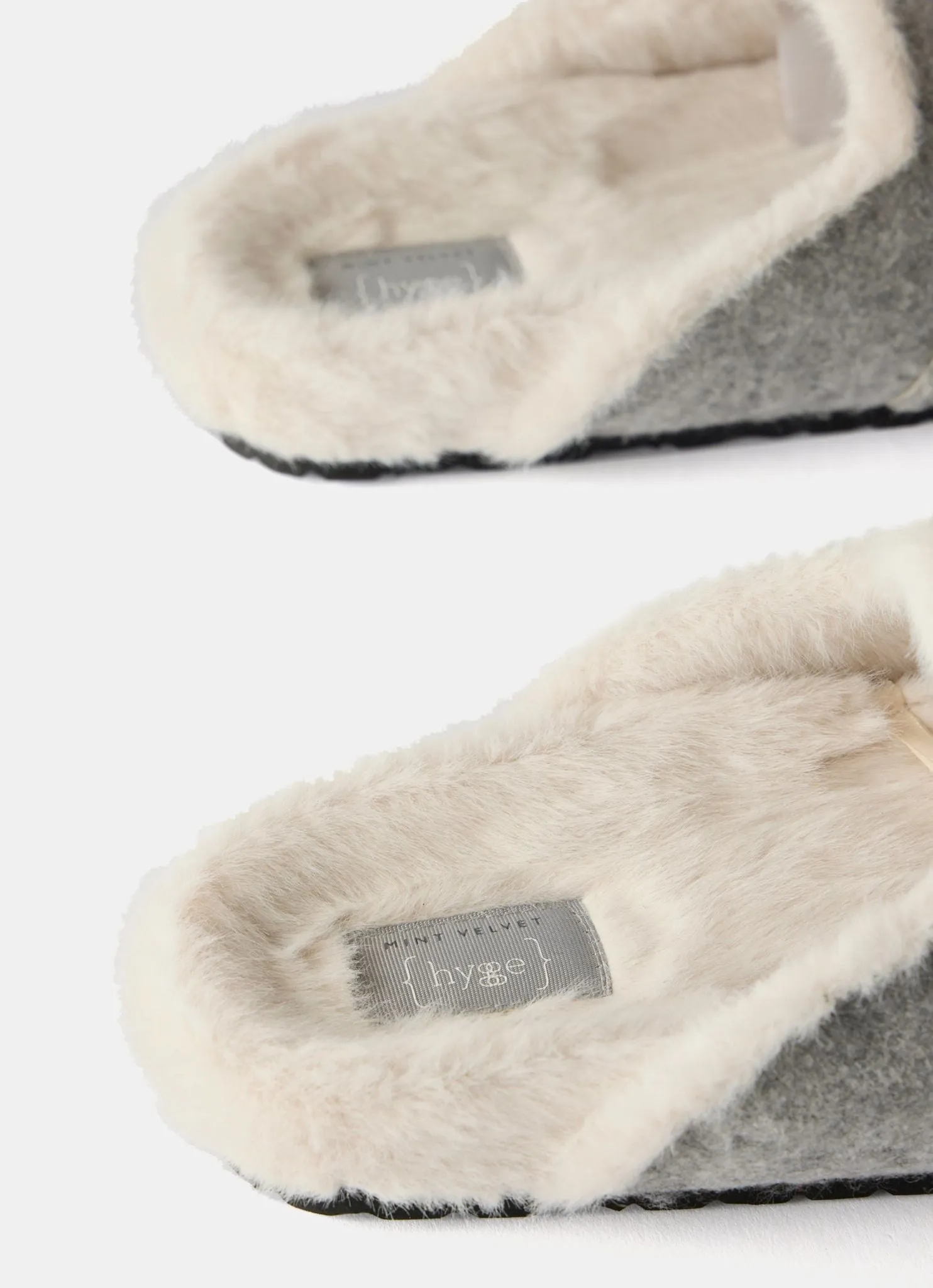 Grey Felt Clog Slippers sold by Mint Velvet product image thumbnail 4