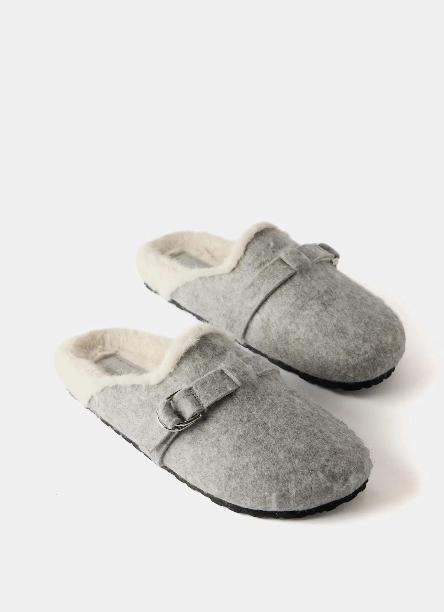 Grey Felt Clog Slippers sold by Mint Velvet product image thumbnail 3