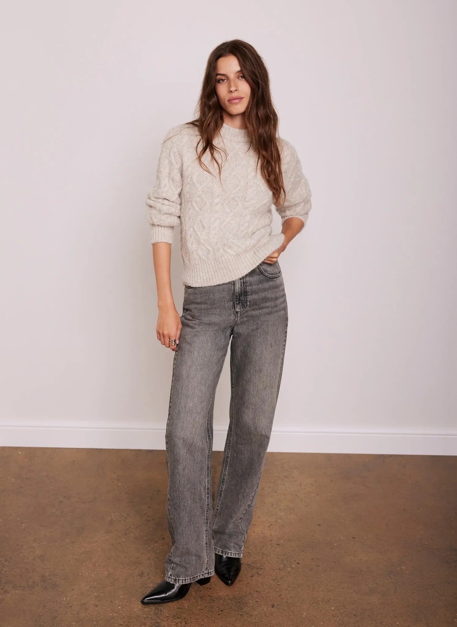 Neutral Cable Knit Jumper sold by Mint Velvet product image thumbnail 4