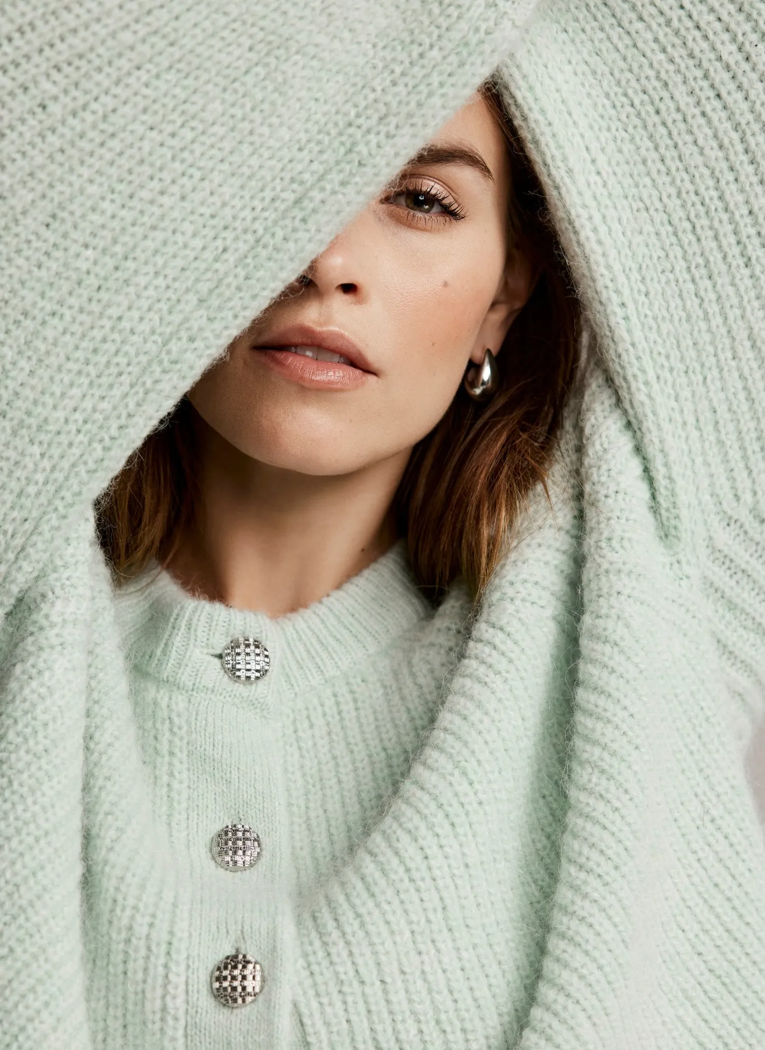 Green Knit Cocoon Cardigan sold by Mint Velvet product image thumbnail 4