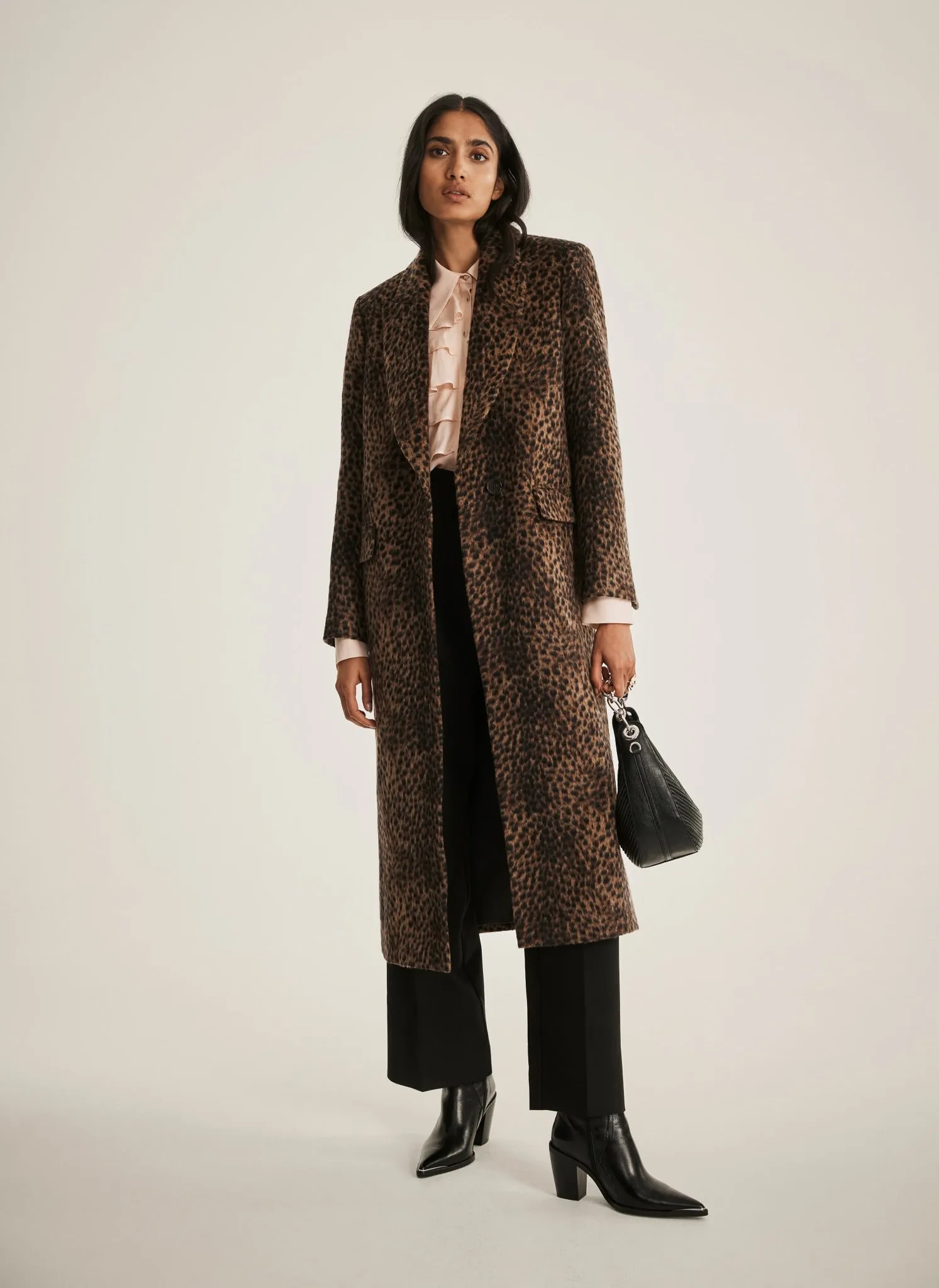 Leopard Print Long Coat sold by Mint Velvet