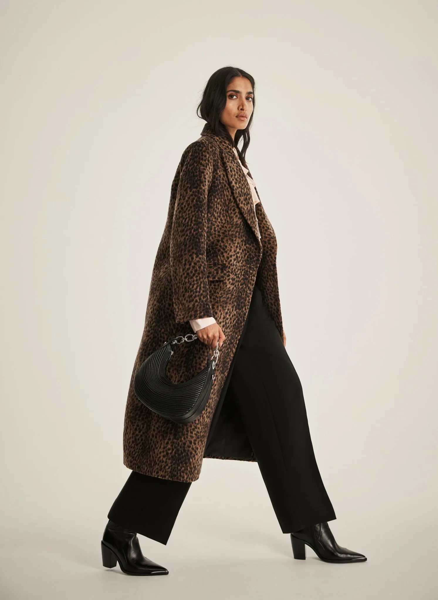 Leopard Print Long Coat sold by Mint Velvet product image thumbnail 2