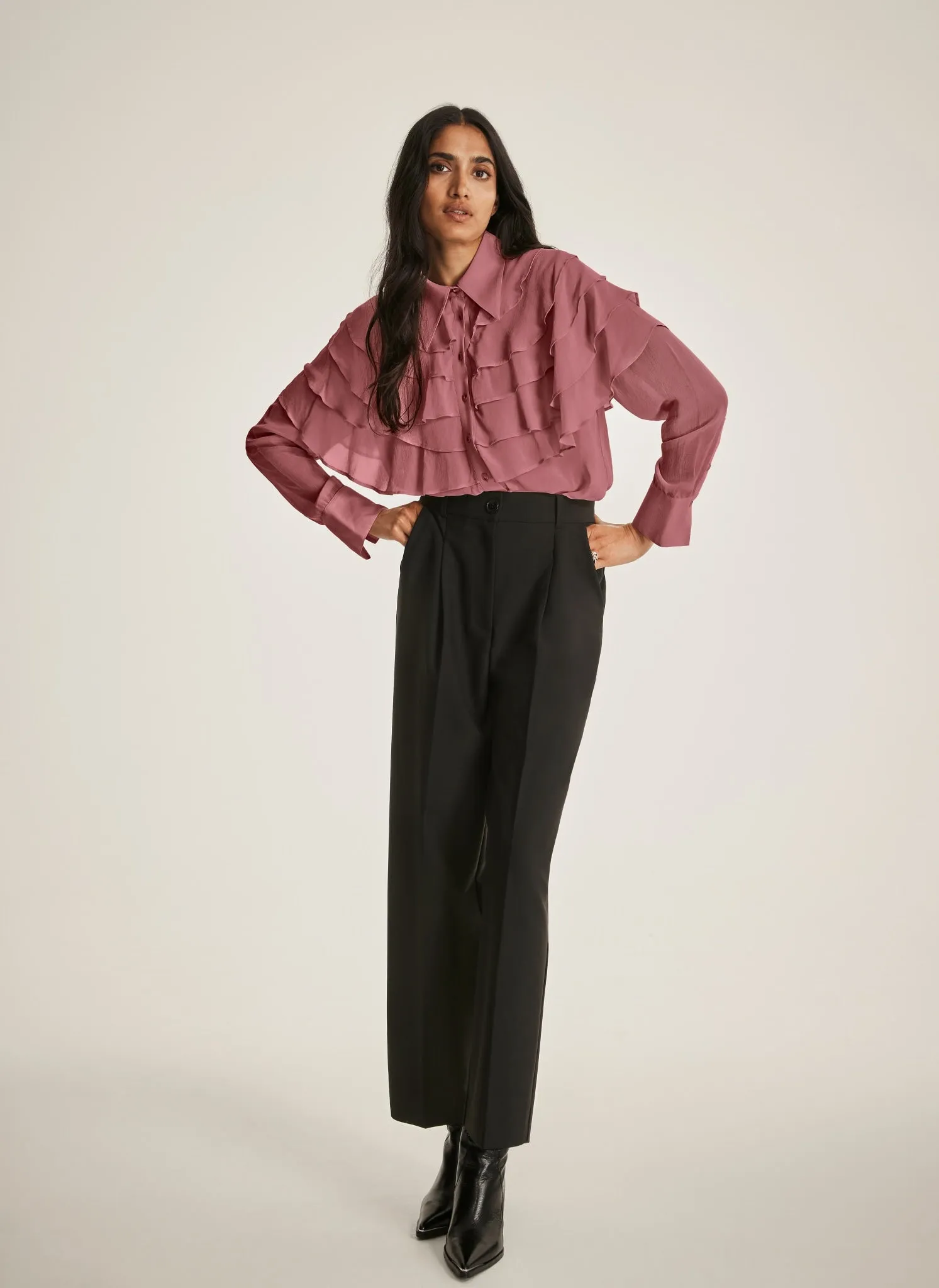 Pink Ruffle Shirt sold by Mint Velvet product image thumbnail 4