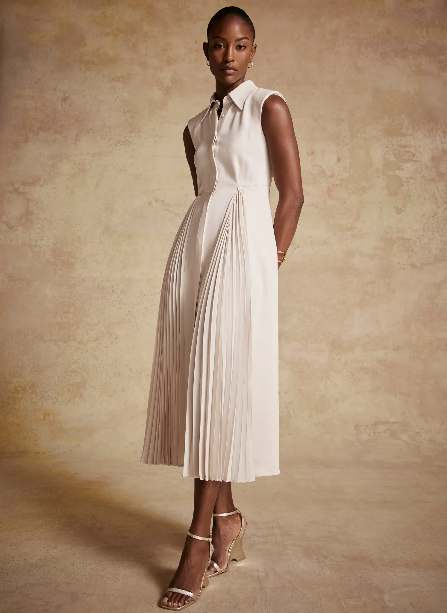 Cream Midi Shirt Dress sold by Mint Velvet product image thumbnail 4