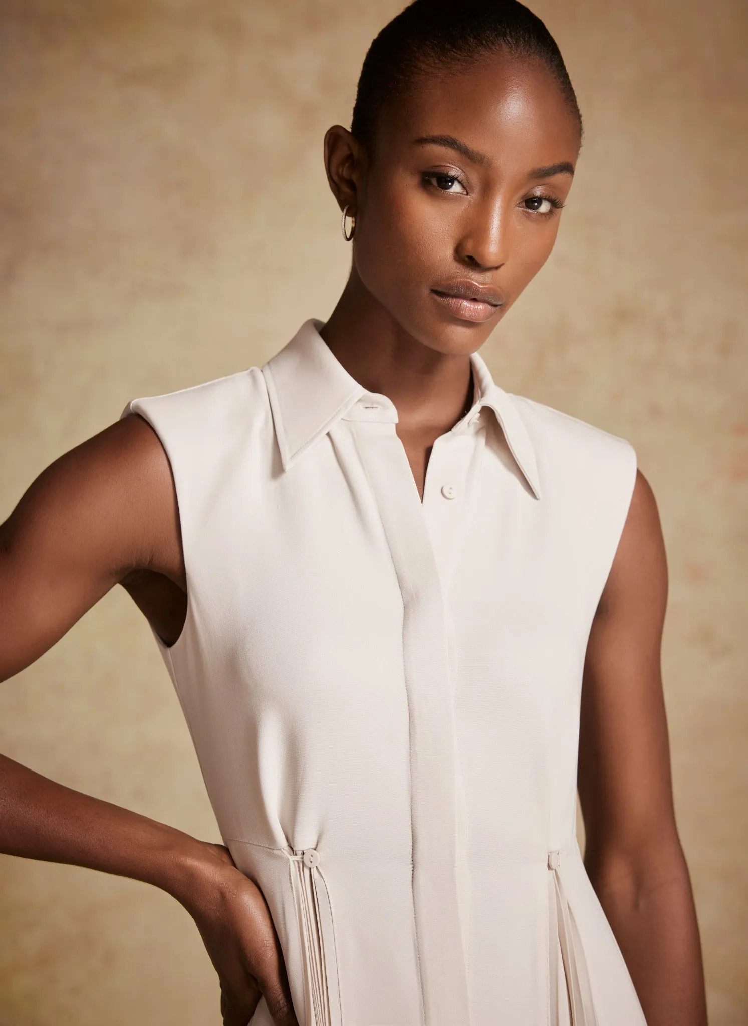 Cream Midi Shirt Dress sold by Mint Velvet product image thumbnail 3