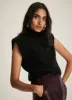 Black Wool Blend Sleeveless Knit Top sold by Mint Velvet