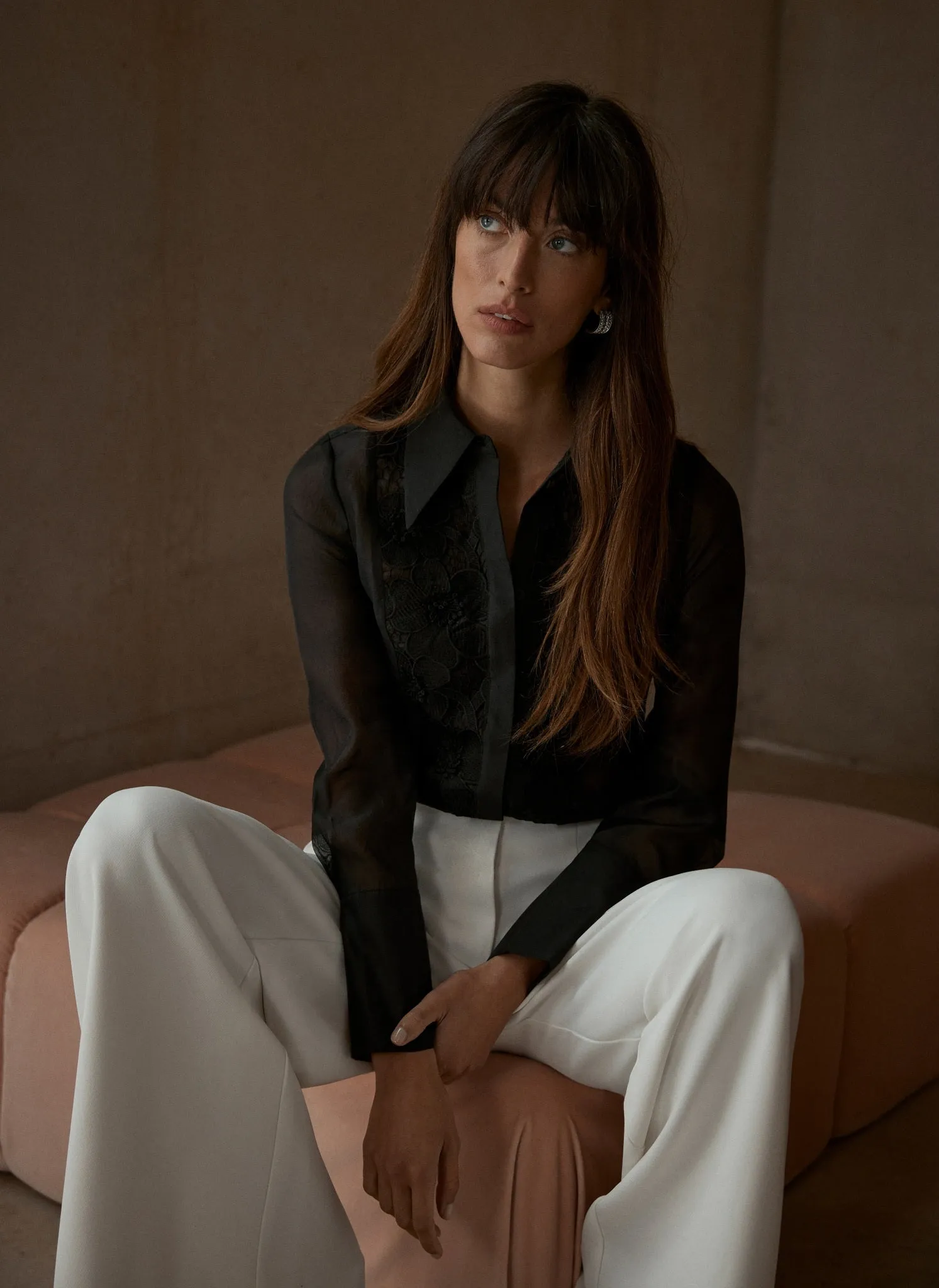 Black Organza Applique Shirt sold by Mint Velvet product image thumbnail 4