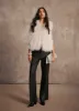 Black Leather Flared Trousers sold by Mint Velvet