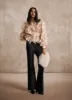 Black Leather Flared Trousers sold by Mint Velvet