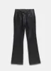 Black Leather Flared Trousers sold by Mint Velvet