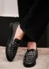 Black Leather Studded Penny Loafers sold by Mint Velvet