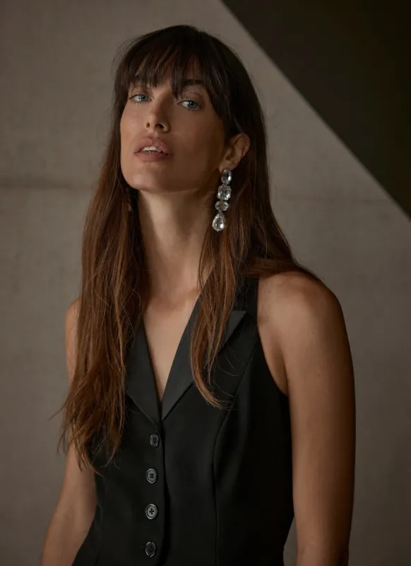 Statement Crystal Drop Earrings sold by Mint Velvet