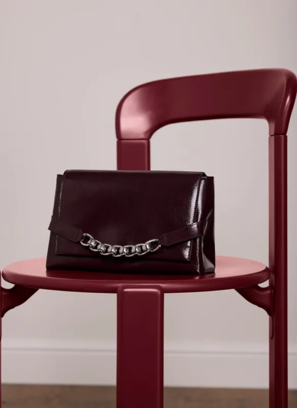 Burgundy Chain Detail Bag sold by Mint Velvet