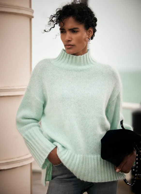 Green Mohair Blend Jumper sold by Mint Velvet