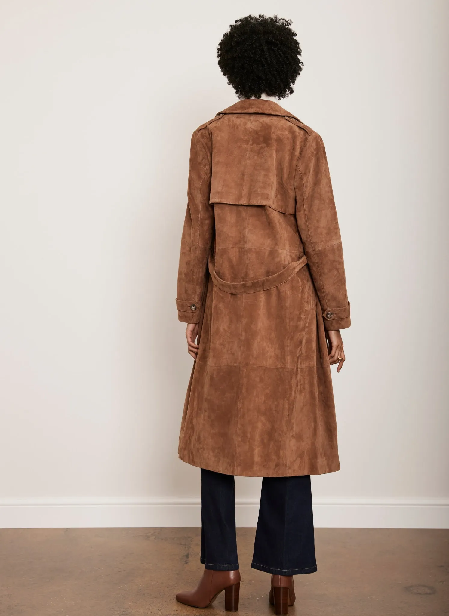 Tan Suede Trench Coat sold by Mint Velvet product image thumbnail 5