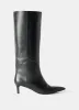 Mia Black Leather Long Boots sold by Mint Velvet