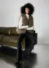 Khaki Mongolian Fur Gilet sold by Mint Velvet