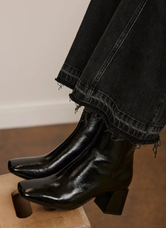 Black Patent Leather Ankle Boots sold by Mint Velvet