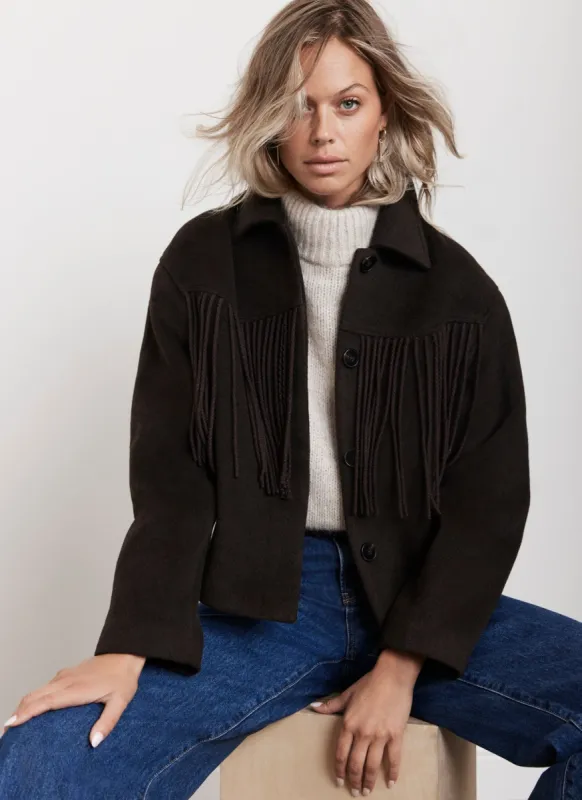 Brown Tassel Jacket sold by Mint Velvet