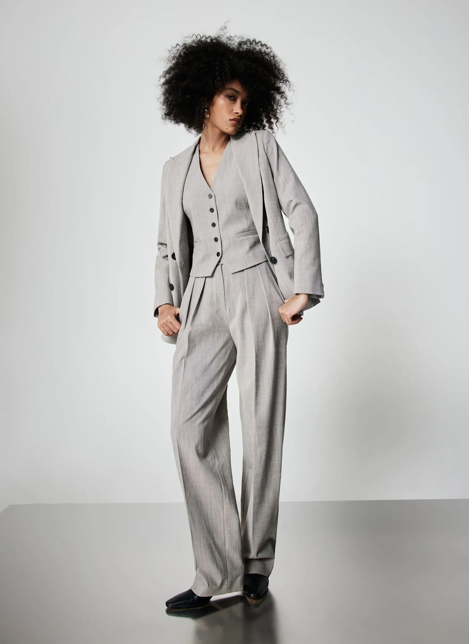 Grey Tailored Straight Trousers sold by Mint Velvet product image thumbnail 5
