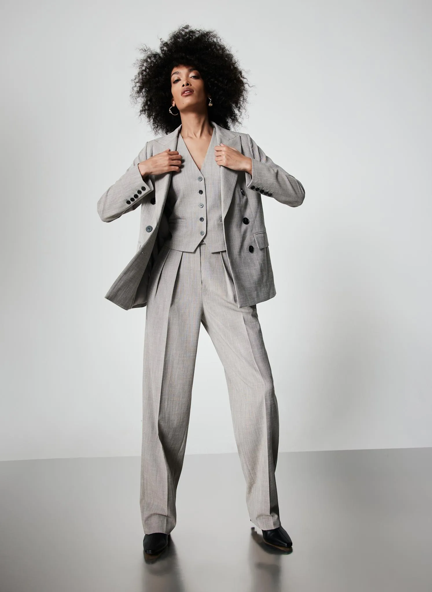 Grey Tailored Straight Trousers sold by Mint Velvet