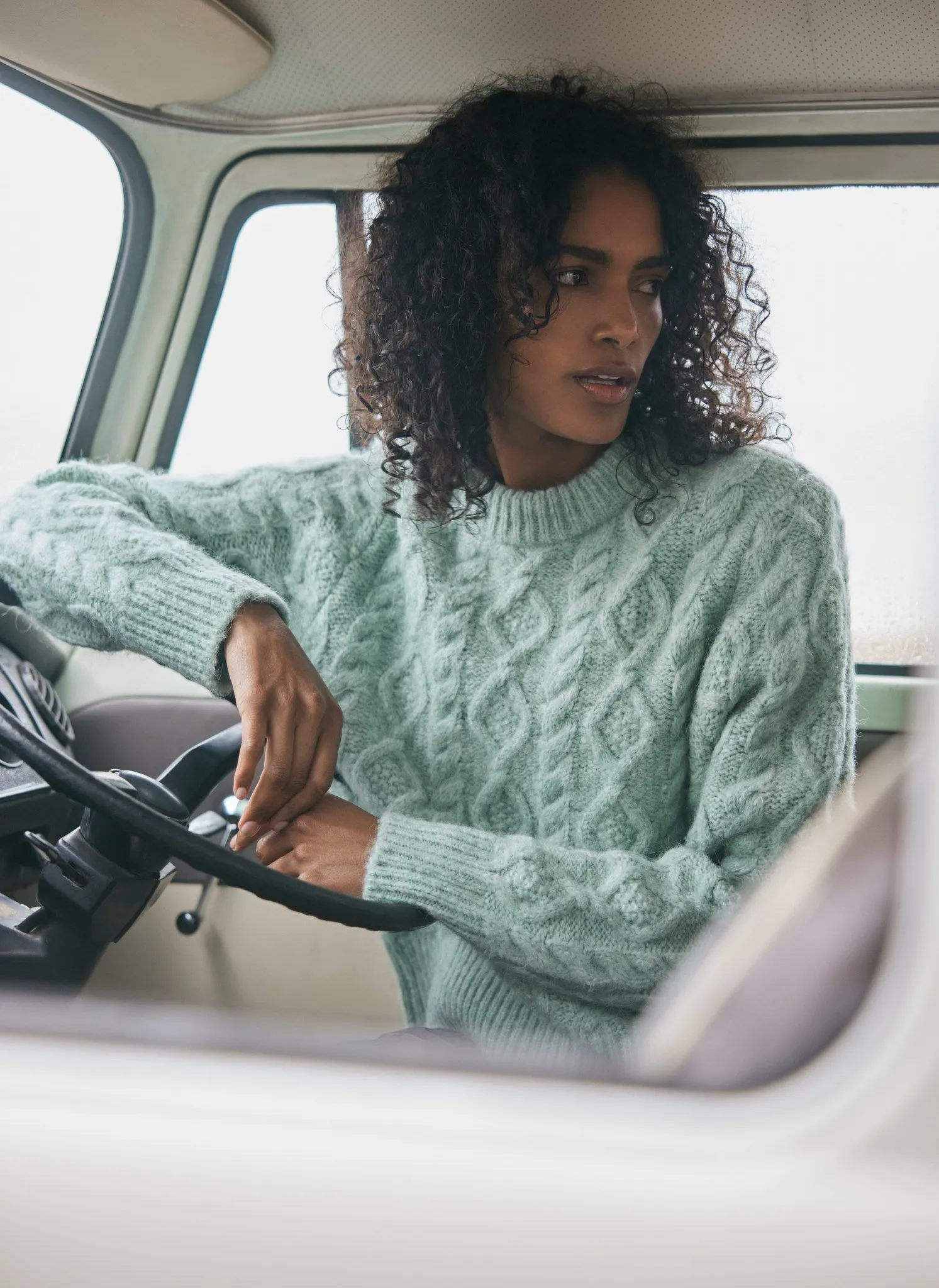 Green Cable Knit Jumper sold by Mint Velvet product image thumbnail 2